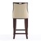 Manhattan Comfort Emperor Bar Stool in Cream and Walnut, PK3 3-BS008-CR - alternate 4